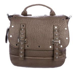 Women's Rebecca Minkoff Logan Leather Backpack Gray Taupe $450 Retail.